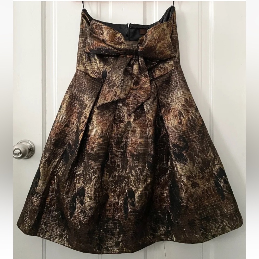 $258 Eva Franco Anthropologie Samhain Strapless Evening Cocktail Prom Dress Sz 6